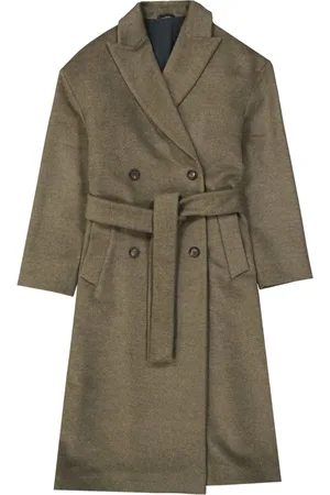 Brunello Cucinelli Dames, Mantels, Groen, Maat: M Wol