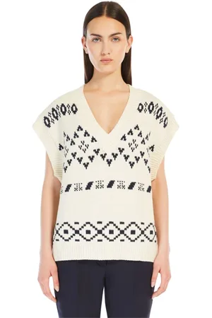 Max Mara Dames, Truien, Wit, Maat: XS Katoen