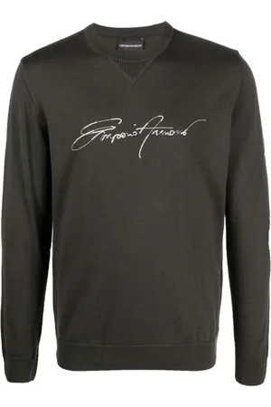Emporio Armani Heren, Sweatshirts & Hoodies, Groen, Maat: L Wol