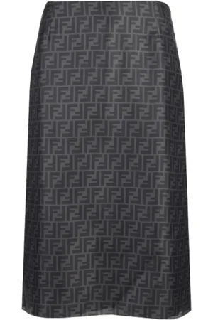 Fendi Dames, Rokken, Zwart, Maat: M Zijde