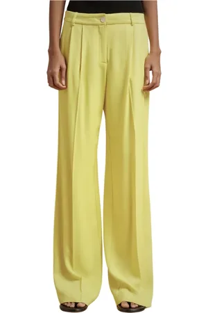 LIVIANA CONTI Dames, Broeken, Geel, Maat: M Viscose