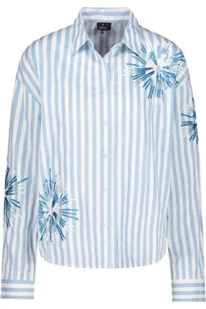 monari Dames, Blouses & Shirts, Blauw, Maat: 2XL