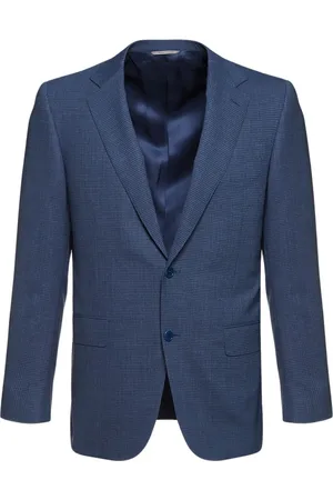 CANALI Heren, Jassen, Blauw, Maat: 3XL Wol