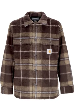 Carhartt Unisex, Overhemden, Bruin, Maat: S Fleece