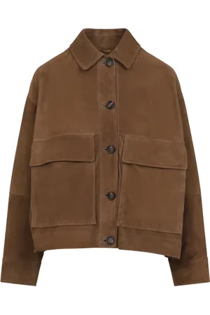 Brunello Cucinelli Dames, Jassen, Bruin, Maat: XS Suède