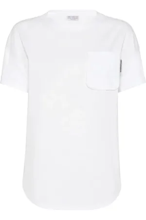 Brunello Cucinelli Dames, Tops, Wit, Maat: 2XS Katoen