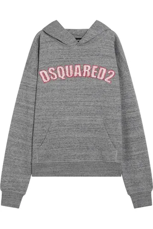 Dsquared2 Heren, Sweatshirts & Hoodies, Grijs, Maat: XL Katoen