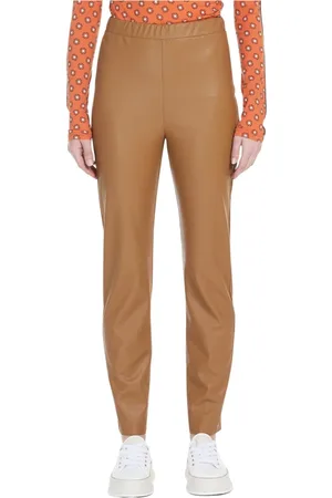 Max Mara Dames, Broeken, Bruin, Maat: XS Jersey