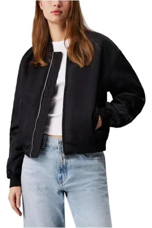 Calvin Klein Dames, Jassen, Zwart, Maat: S Nylon