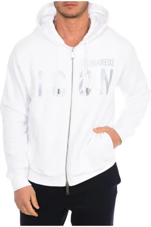 Dsquared2 Heren, Sweatshirts & Hoodies, Wit, Maat: L Katoen