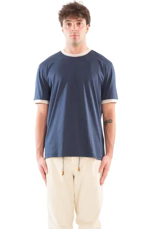 ELEVENTY Heren, Tops, Blauw, Maat: 2XL Katoen