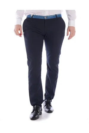D.A. Daniele Alessandrini Heren, Broeken, Blauw, Maat: W38 Viscose