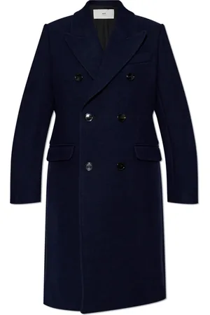 Ami Dames, Mantels, Blauw, Maat: 2XS Wol