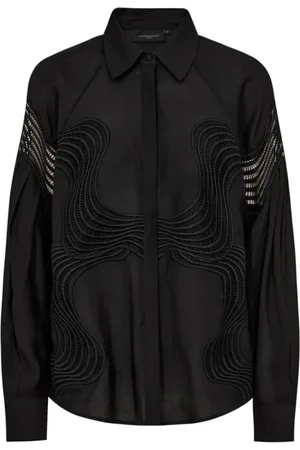 Copenhagen Muse Dames, Blouses & Shirts, Zwart, Maat: S Poliester