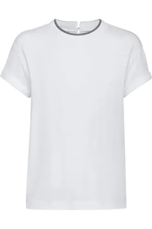 Brunello Cucinelli Dames, Tops, Wit, Maat: S Katoen