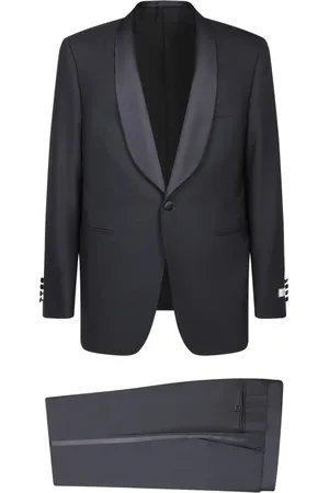CANALI Heren, Pakken, Zwart, Maat: M Wol