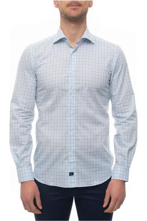 FAY Heren, Overhemden, Blauw, Maat: XL Katoen