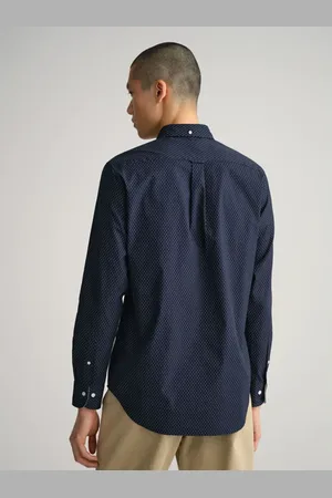 GANT Heren, Overhemden, Blauw, Maat: S Katoen