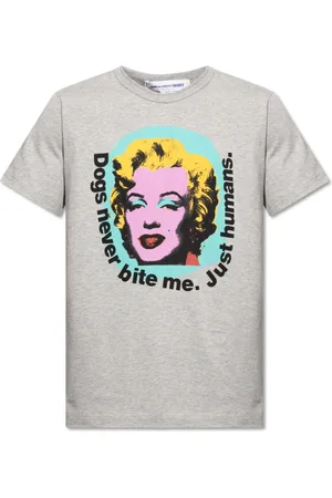 Comme des Garçons Heren, Tops, Grijs, Maat: M Katoen