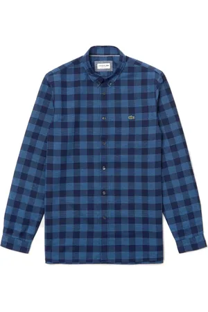 Lacoste Heren, Overhemden, Blauw, Maat: 2XL Katoen