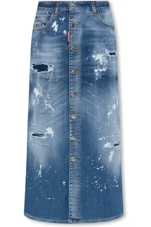 Dsquared2 Dames, Rokken, Blauw, Maat: XS Katoen