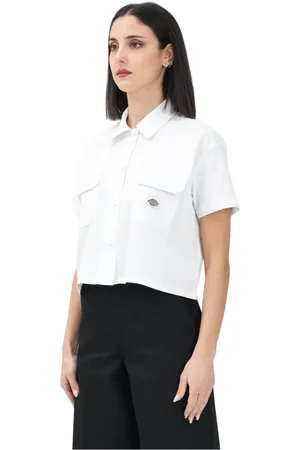 Dickies Dames, Blouses & Shirts, Wit, Maat: L Katoen