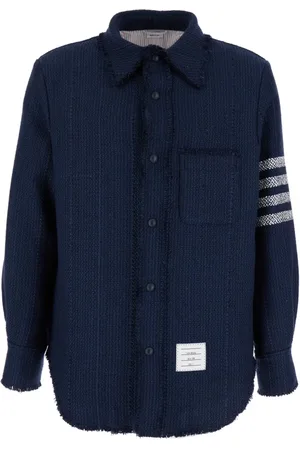 Thom Browne Heren, Overhemden, Blauw, Maat: M Katoen
