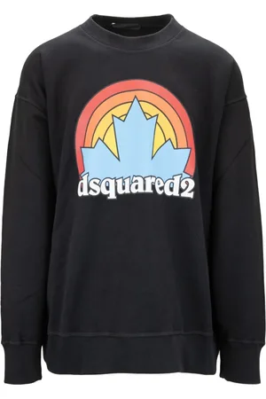 Dsquared2 Heren, Sweatshirts & Hoodies, Zwart, Maat: L Katoen