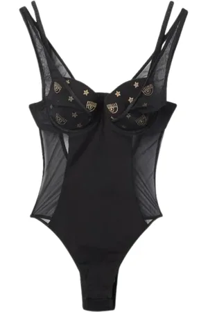 Chiara Ferragni Dames, Badkleding, Zwart, Maat: S Katoen