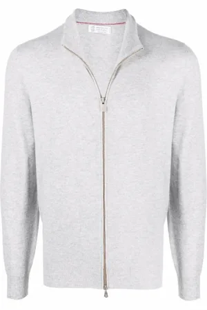 Brunello Cucinelli Heren, Sweatshirts & Hoodies, Grijs, Maat: 2XL Kasjmier