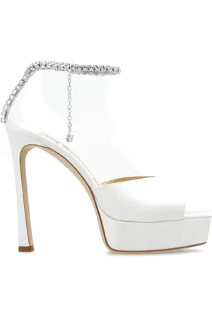 Jimmy Choo Dames, Schoenen, Wit, Maat: 40 EU Satijn
