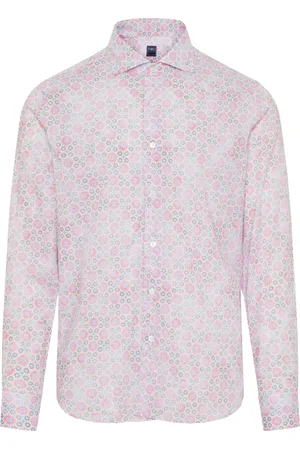 FEDELI Heren, Overhemden, Roze, Maat: 5XL Katoen