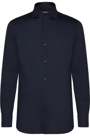Boggi Milano Heren, Overhemden, Blauw, Maat: S Jersey