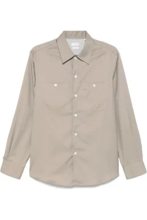 Brunello Cucinelli Heren, Overhemden, Bruin, Maat: M Katoen