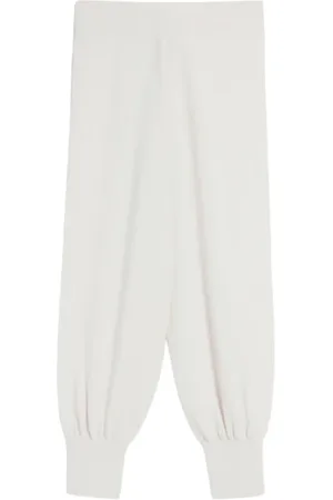 Max Mara Dames, Broeken, Wit, Maat: M Wol