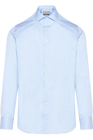 CANALI Heren, Overhemden, Blauw, Maat: XL Katoen