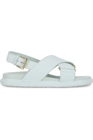 Marni Dames, Schoenen, Blauw, Maat: 39 EU Leer