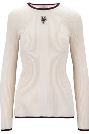 Elisabetta Franchi Dames, Truien, Wit, Maat: 2XL Viscose
