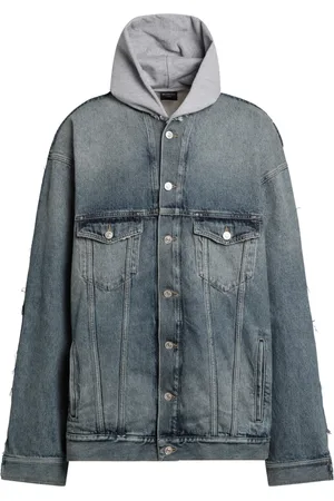 Balenciaga Heren, Jassen, Blauw, Maat: L Denim