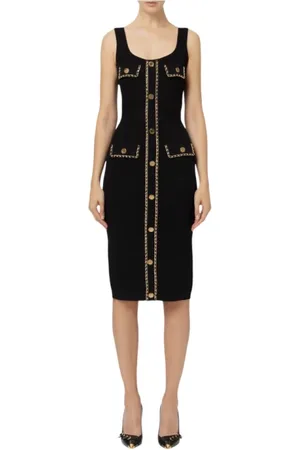 Elisabetta Franchi Dames, Jurken, Zwart, Maat: S