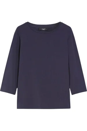 Max Mara Dames, Tops, Blauw, Maat: S Katoen