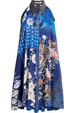 Roberto Cavalli Dames, Jurken, Veelkleurig, Maat: XS Denim