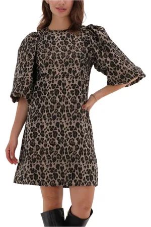 Co`Couture Dames, Jurken, Bruin, Maat: S Poliester