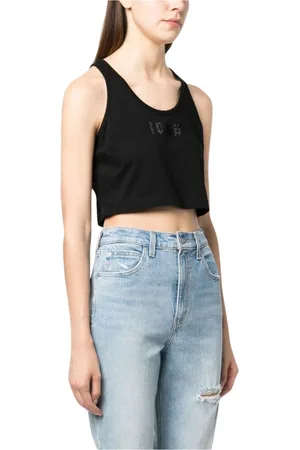 Dsquared2 Dames, Tops, Zwart, Maat: M Katoen