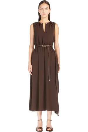 Max Mara Dames, Jurken, Bruin, Maat: M Poliester