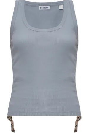 Burberry Dames, Tops, Blauw, Maat: L Katoen
