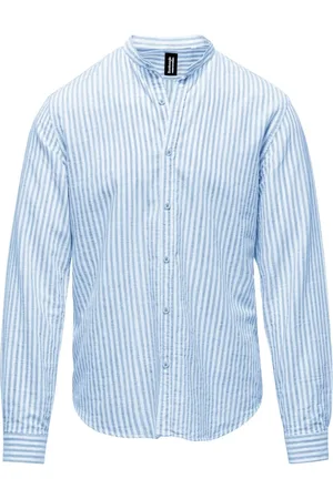 Bomboogie Heren, Overhemden, Blauw, Maat: S Katoen
