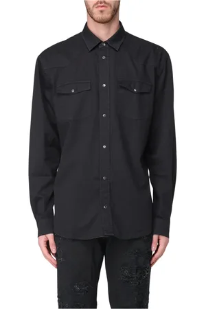 Dondup Heren, Overhemden, Zwart, Maat: XL