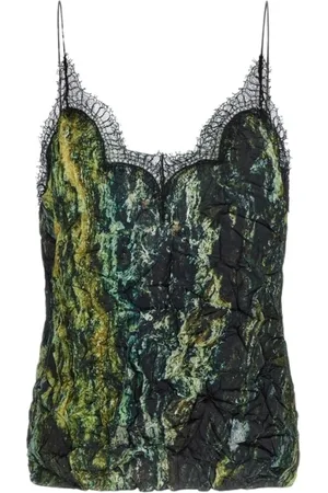Roberto Cavalli Dames, Tops, Groen, Maat: M