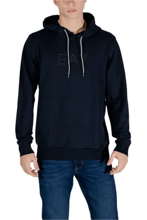 EA7 Heren, Sweatshirts & Hoodies, Blauw, Maat: L Katoen